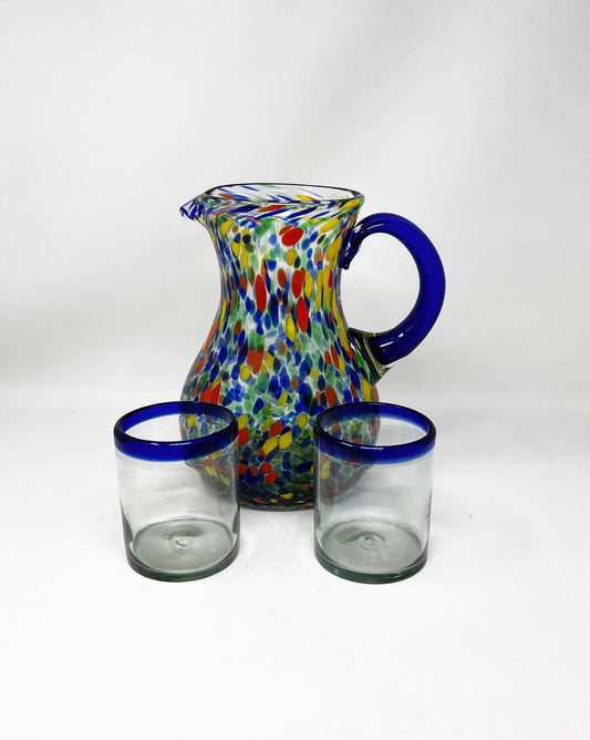 80 oz Hand Blown Glass Pitcher - HG BRYG