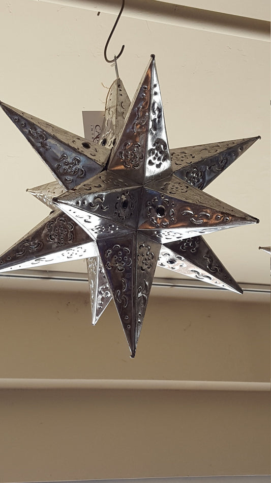 Tin Punch Star Pendant Medium