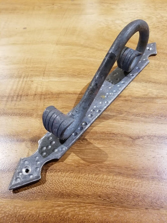 Iron Door Handle Metal Scroll Arrow