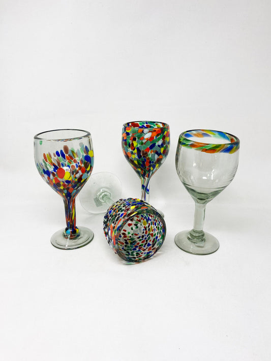 4 Hand Blown Wine Glass - The Cabo Collection